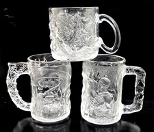 Juego de 3 tazas de vidrio McDonalds Batman Forever 1995 vintage