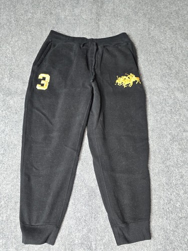 Pantalones de chándal Polo Ralph Lauren Triple Pony #3 bordados de vellón para hombre talla grande - Imagen 1 de 8
