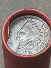 Bu Toned 1900 Indian Head & O Mint Dime Ends Of Lincoln Wheat Cent Roll