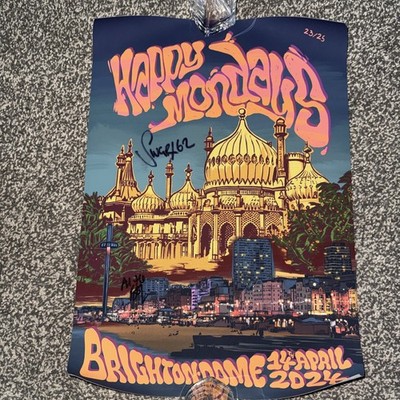 Happy Mondays concert poster from the Brighton dome rare only 25 printed 