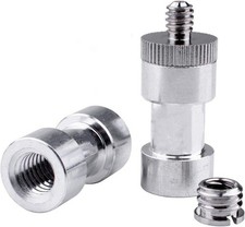 3 Sets 1/4 Inch to 3/8 Inch Threaded Screw Mount Adapter Set for Camera Tripod M