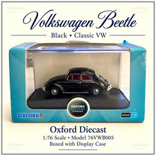 Oxford Diecast Model Car - VW Beetle 1967 Black Classic VW 1:76 76VWB005 Box New
