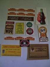 Vintage Vending Gum Candy Arcade Tax Assorted Waterslide Decals BULK LOT CHEAP *