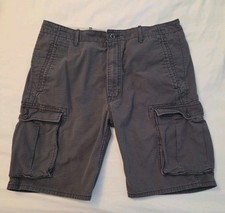 Levi s Mens Cargo Cotton Shorts Size 36 Dark Gray Flat Front, Inseam 10"