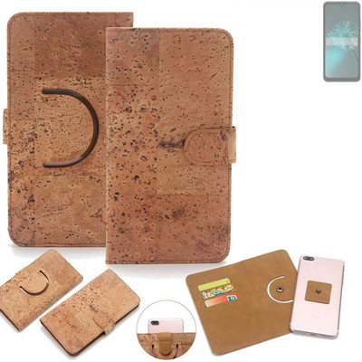 Wallet case für HMD Arc Kork Schutz Hülle Walletcase Cover Tasche