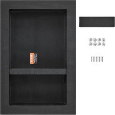 Shower Niche Ready for Tile 16" X 24", Double Shelf Organizer, Square Corners Wa
