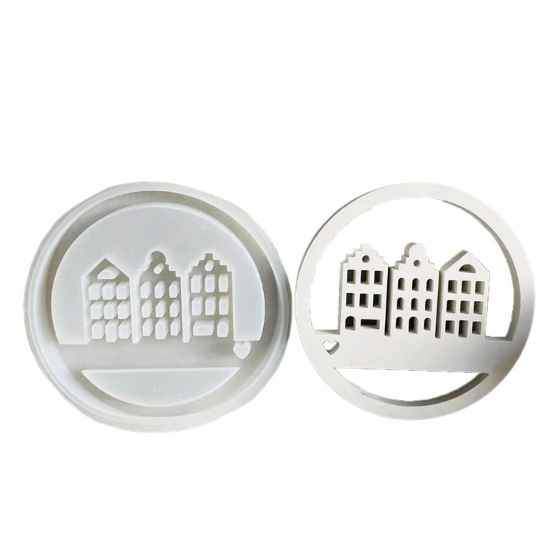 Wreath House Silicone Molds for DIY Tealight Holders and Resin Crafts  