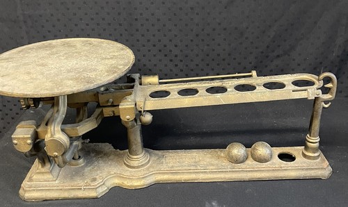 Antique HENRY TROEMNER CAST IRON BALL SCALE No 80 EBay