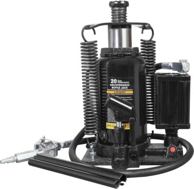 Torin 20 Ton Pneumatic Air Heavy Duty Bottle Jack Manual Pump for Trucks, Torin