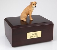 Border Terrier Pet Funeral Cremation Urn Avail in 3 Different Colors 4 Sizes