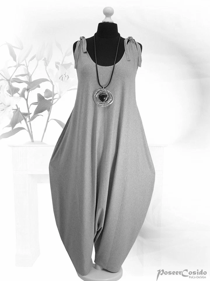 LAGENLOOK Ballon Overall Harems-Hose Kleid L-XL-XXL-XXXL 44 46 48 50 52 54 56  - Bild 2 von 4