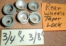 3 Pr Wheels taper lock  nut Style 5  1 Champion Vintage Original Slot Car