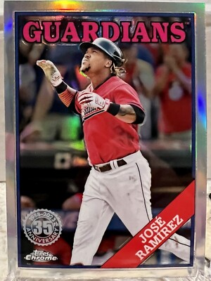 2023 Topps Chrome Jose Ramirez 1988 Refractor #88BC-17 Cleveland Guardians