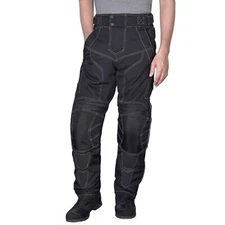 Motorcycle Waterproof Riding Pants Black with Removable CE Armor PT5