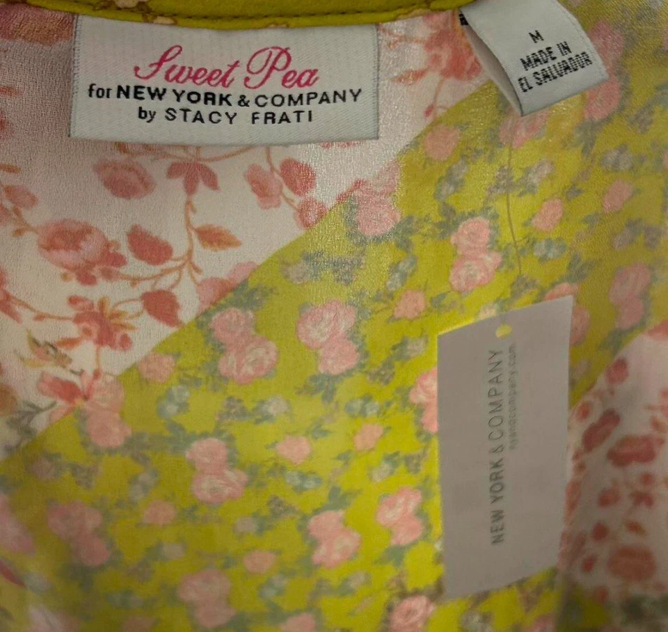 Suéter Sweet Pea New York & Company y2k 2000’s Verde Mutli Estampado Foto 3 de 4