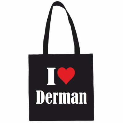 Tasche Beutel Baumwolltasche I Love Derman Geburtstag Geschenk Valentinstag Oste