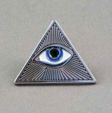 MASONIC ALL SEEING EYE ENAMEL PIN BADGE - NEW