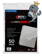 BCW LaserWeld 9-Pocket Pages 50ct Pack FREE SHIP