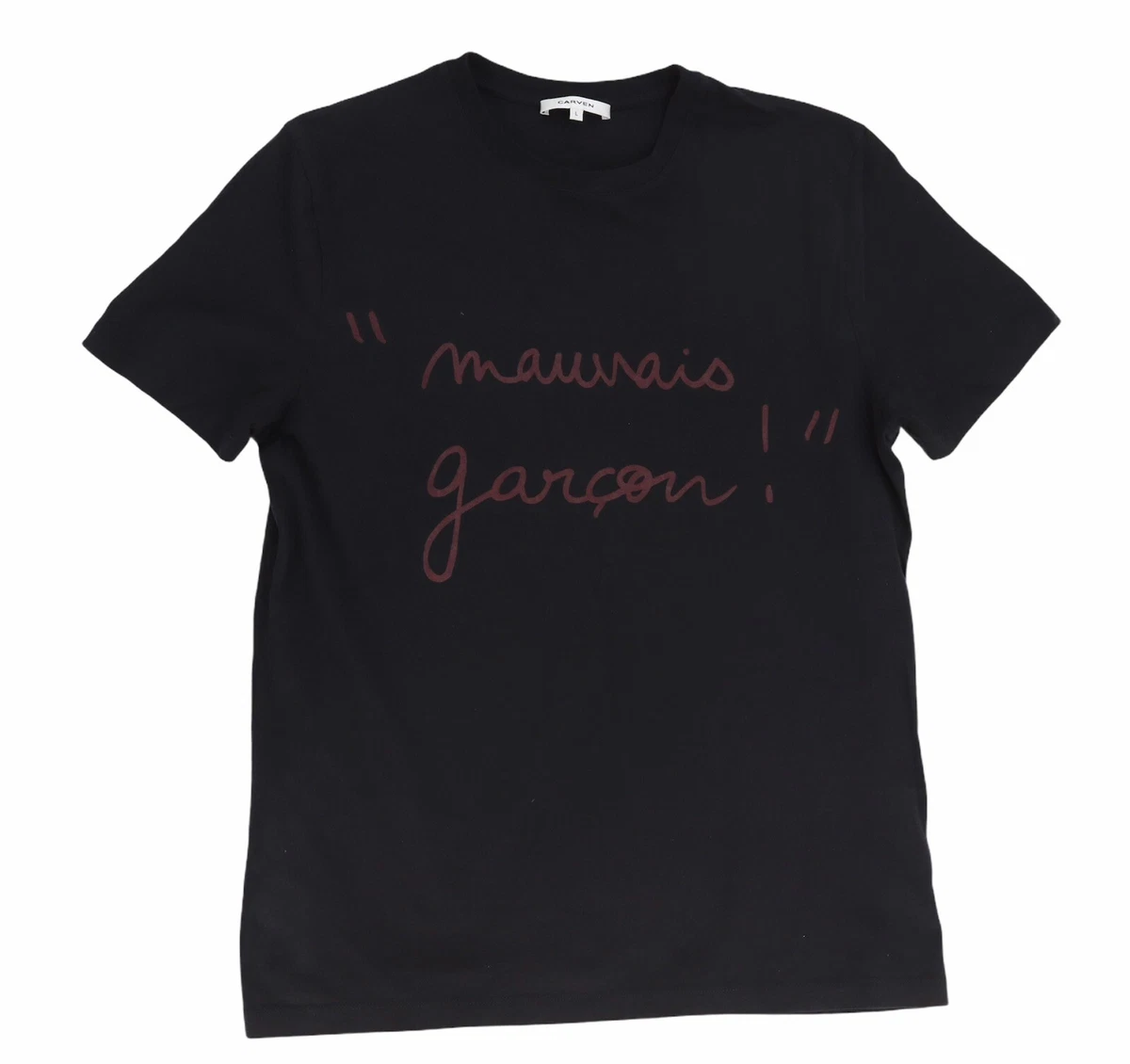 Carven Men's T Shirt Size Large“mauvais garçon” Or “Bad Boy”