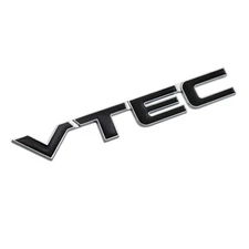 Black VTEC Sticker Emblem Racing Car Body Side Rear Trunk Lid VIP Modified Badge