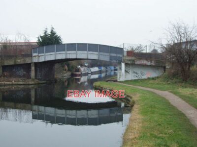 PHOTO  GRAND UNION CANAL BRIDGE 187 - COWLEY MILL ROAD A NARROW SINGLE-LANE BRID