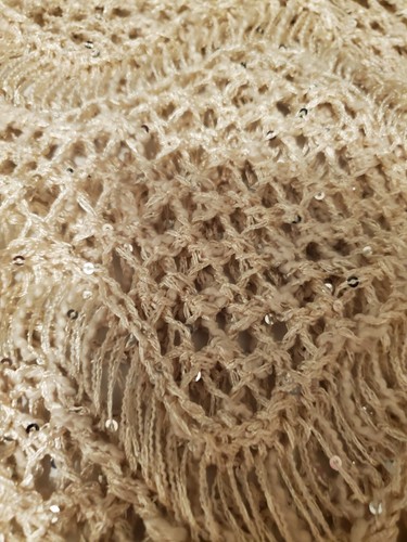 The Clothing Company Women's Crochet Style With Sequins Long Sleeve Top NWT Sz S - Picture 6 of 8