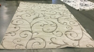 CREAM / BEIGE 8' X 10' Stained Rug, Reduced Price 1172647742 SG455-1113-8
