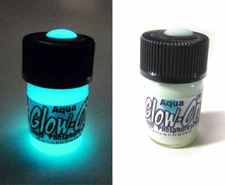 Glow-On AQUA Glow Paint For Gun Sights, Fishing Lures 2.3 ml  vial, Bright!