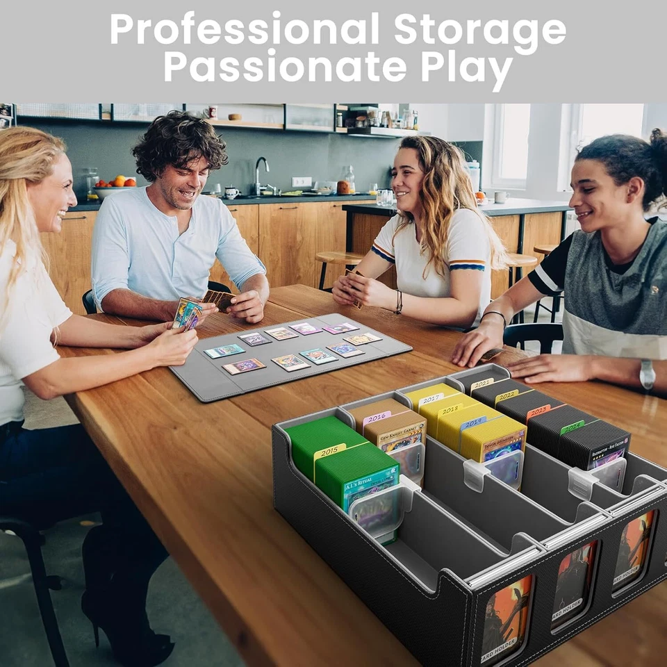 Magic Trading Leather 2400+Cards Deck Box Card Storage Box For TCG MTG Yugioh UK - Image 4 of 4