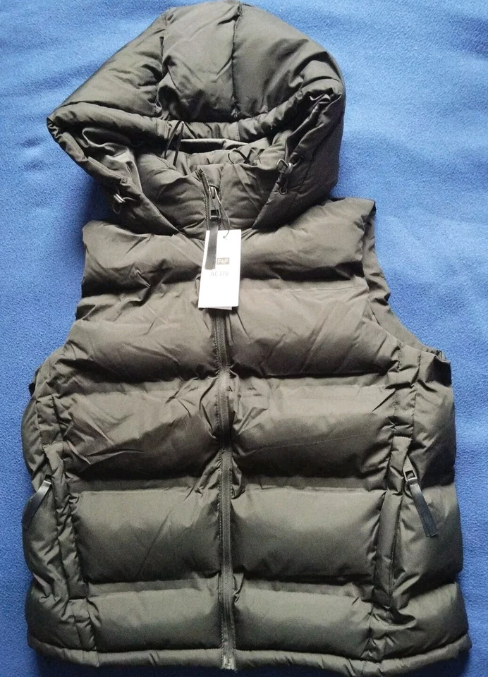 Ladies Gilet Heatseal Black Hoodies Water Resistant Jacket S UK8-10/EU36-38 New - Image 2 of 4