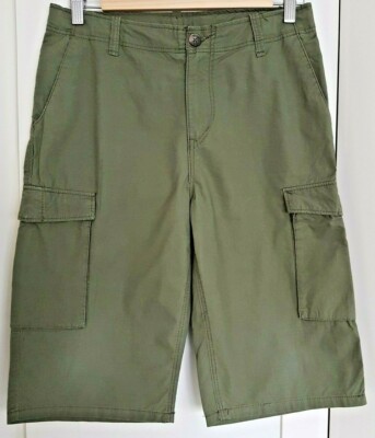 Shorts Jungen H&M khaki grün verstellbarer Bund Cargo Style Größe Eur 170 zweimal getragen