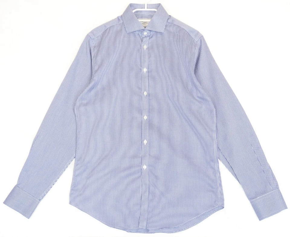 2 por 1 Charles Tyrwhitt Azul Pata de Gallo Sin Hierro Slim Fit Camisas Talla... - Imagen 2 de 4