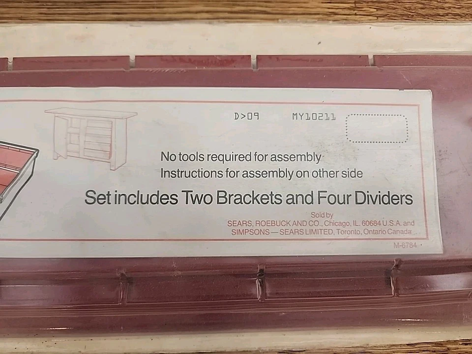 Craftsman Work Bench Adjustable Drawer Divider Set #10211 Fits 4" & 9" Drawers - Image 3 of 4