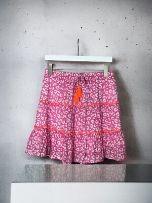  Zwillingsherz Rock, Leo-Style, rosa, Gr.S/M