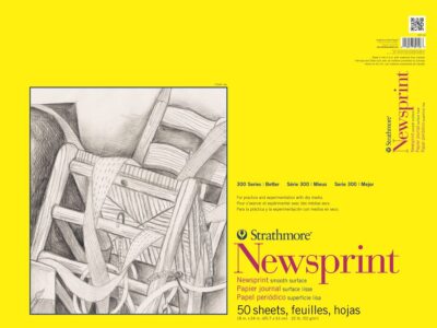 Strathmore 18x24 Smooth Newsprint Paper Pad 50 Sheets Acid Free Drawing Paper