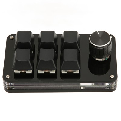 6 Key Mini Keypad With Knob USB DIY Programmable Keyboard OSU Gaming Keyboar New