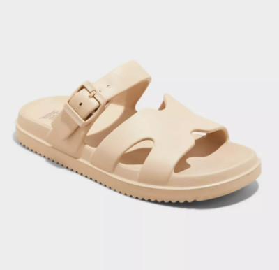 Wild Fable Damen Maysen 100% Eva Taupe Fußbett Schnalle Knöchelriemen Sandalen