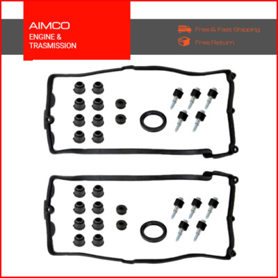 AMC Valve Cover Gasket Set Left Right for BMW 545i 550i 645ci 650i 745i 750i X5