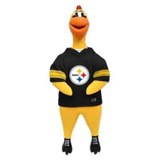 Pittsburgh Steelers Rubber Chicken Dog Chew Toy