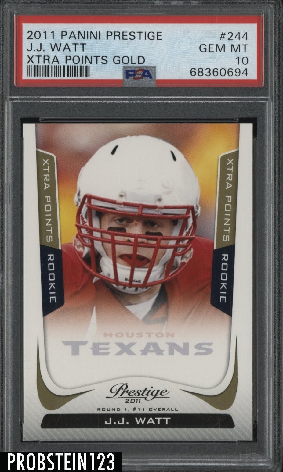 JJ Watt Panini Prestige #244 Xtra Points Gold