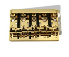 Bass Bridge 57mm Gold Machined Brass 4 String thru body/bridge 080643GD