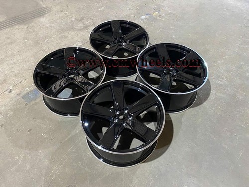 21" Porsche Macan Turbo Style Alloy Wheels Gloss Black Polished Lip 5x112 9J 10J - Picture 6 of 10