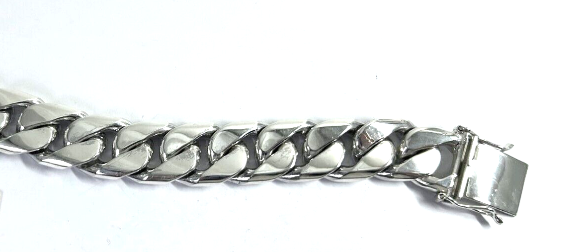 Heavy Taxco Mexico 925 Sterling Silver Curb Chain Bracelet Heavy Taxco Mexico 925 Sterling Silver Curb Chain Bracelet