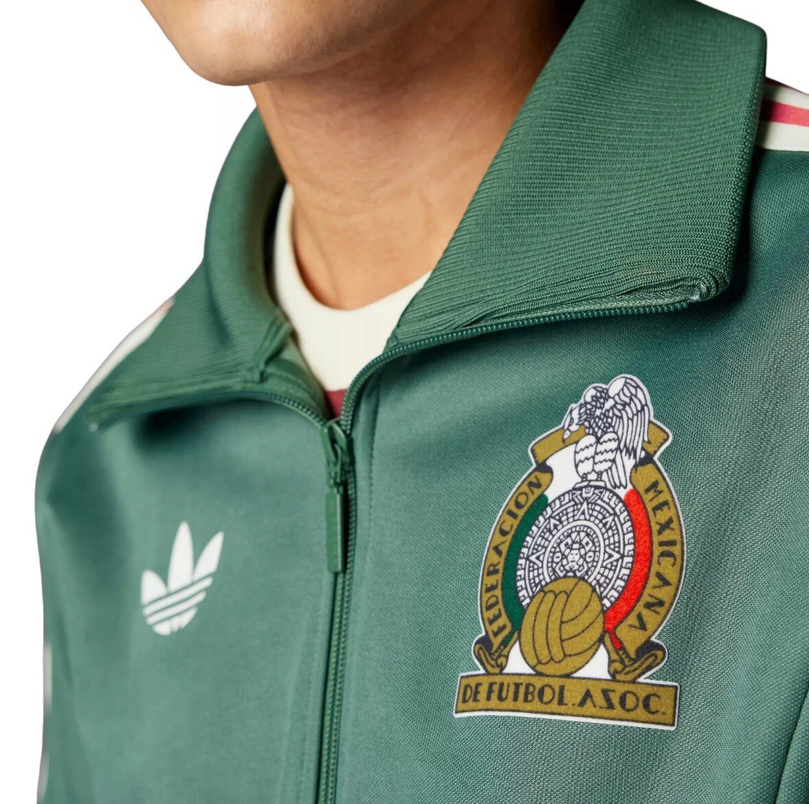 adidas Originals Mexico Beckenbauer Men's Track Top in Green adidas Originals Mexico Beckenbauer Men's Track Top in Green