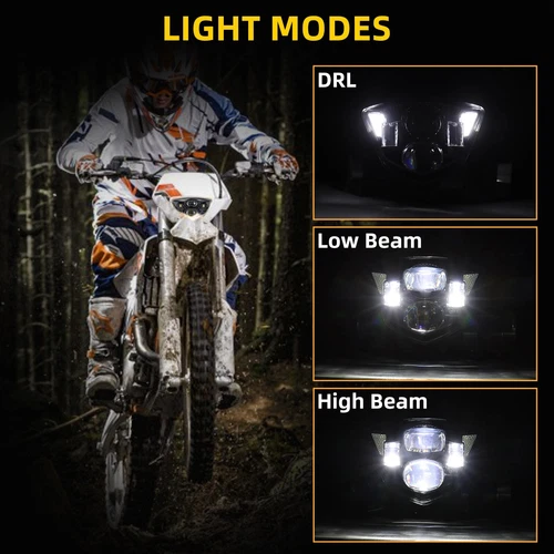 For Freeride 250R 350 E-SM E-XC LED Headlight Assembly Dirtbike Pit Bike - Picture 5 of 11