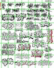 6030 HO 1:87 SCALE DECALS BLACK RED SPRAY GRAFFITI TAGGING URBAN GRAFFITI CLEAR