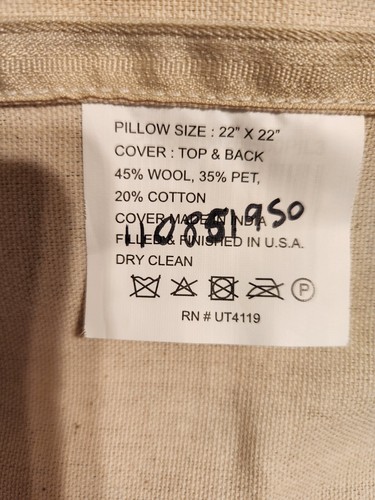 2- DECORATIV PILLOW COVERS MAGNOLIA HOME BYJ.GAINES GRAY PINK & IVORY WOOL$25.EA - Picture 16 of 21