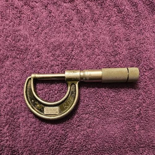 Vintage Lufkin Rule Co No 1911 Micrometer Caliper 0" to 1" Machinist Made in USA