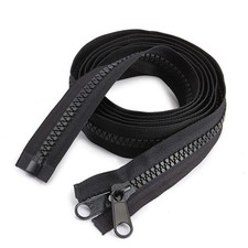 Heavy Duty Separating Double Pull Metal Slider Marine Grade Zipper 100/200cm