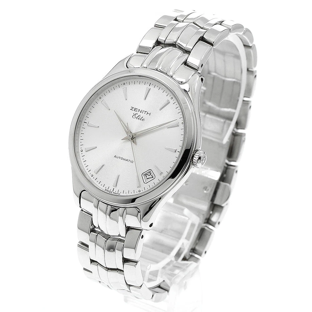 AUTH ZENITH WATCH ELITE 02.0040.670 AUTOMATIC DATE STAINLESS STEEL MEN'S F/S